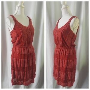 CITY STUDIO Red Lace Summer DRESS
